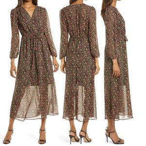 Fraiche by J Floral Long Sleeve Maxi Dress